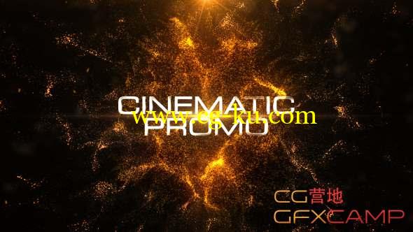 AE模板-大气粒子文字图片标题片头 Cinematic Promo的图片1