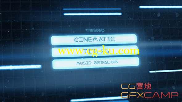 AE模板-大气科技感文字标题动画 Cinematic Titles的图片1