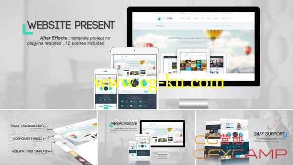 AE模板-商务网站宣传片头 Website Presentation的图片1