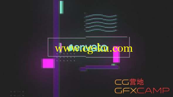 AE模板-复古图形游戏Logo动画 Glitch Game logo的图片1