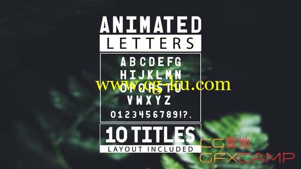 AE模板-英文字母书写动画 Animated Letters & 10 Titles Layout的图片1