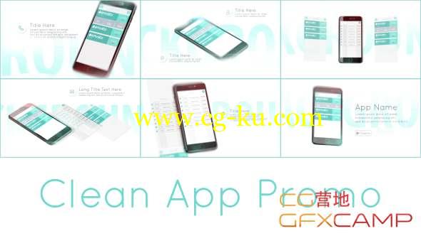 AE模板-简洁APP手机展示动画 Clean App Promo的图片1