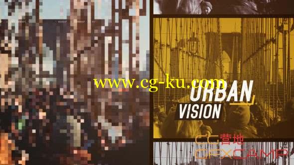 AE模板-城市生活分屏视频片头 Urban Vision的图片1