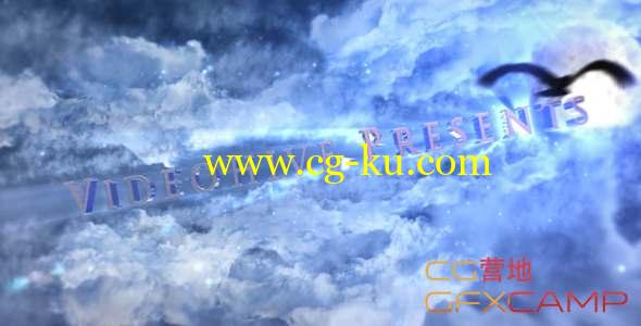 AE模板-三维云层穿梭文字图片开场 Cinematic Sky Trailer的图片1