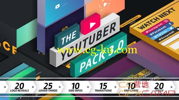 AE模板+PR预设：网络视频广告宣传包装 The YouTuber Pack 3.0的图片1
