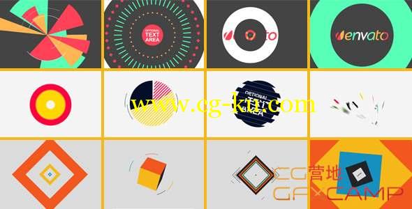 AE模板-MG图形Logo动画 Shapes and Colors - Logo Reveal Pack的图片1