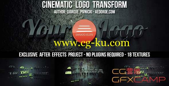 AE模板-三维Logo变形动画 Cinematic Logo Transform的图片1