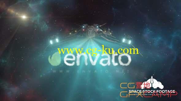 AE模板-三维银河飞船Logo动画 Spaceship Logo Reveal 2的图片1