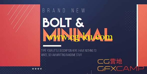 AE模板-时尚视频包装宣传片头 Bolt & Minimal的图片1