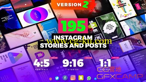 AE模板-INS时尚视频宣传包装片头 Instagram Stories and Posts Pack的图片1