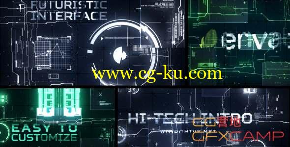 AE模板-高科技Logo动画 Hi-Tech Intro的图片1