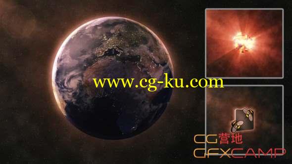AE模板-三维地球爆炸Logo动画 Shockwave Planet Destruction - Logo Reveal的图片1