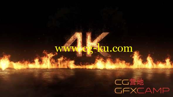 AE模板-火焰燃烧Logo动画 Fly-In Fire Logo的图片1