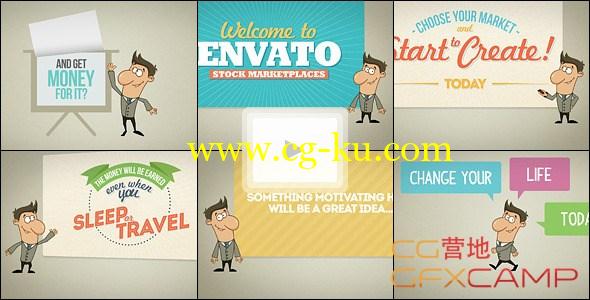 AE模板-卡通人物介绍公司商品 VideoHive Promote Company Service Site的图片1