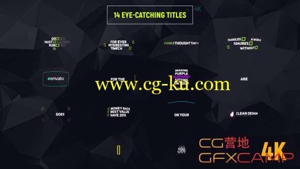 AE模板-创意扭曲文字标题动画 14 Eye-catching Titles的图片1