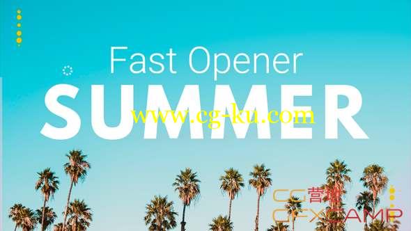 AE模板-夏天旅游视频图片开场 Summer Fast Opener的图片1