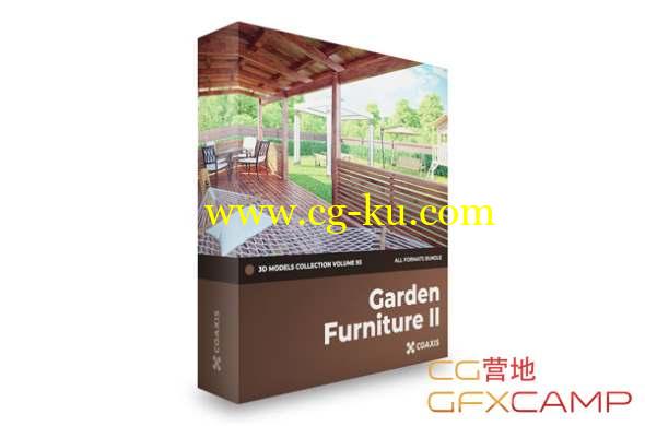 庭院家具3D模型 CGAxis - Garden Furniture 3D Models Collection Volume 93 (C4D/MAX/OBJ/FBX等格式)的图片1