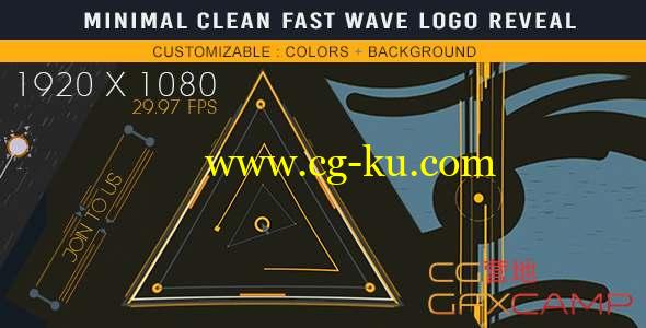AE模板-创意线条MG图形Logo动画 Minimal Clean Fast Wave Logo Reveal的图片1