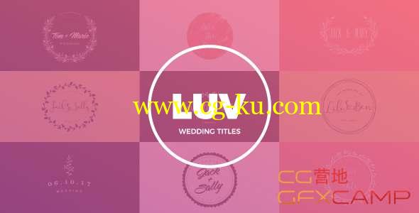 AE模板-婚礼文字标题动画 Wedding Titles的图片1