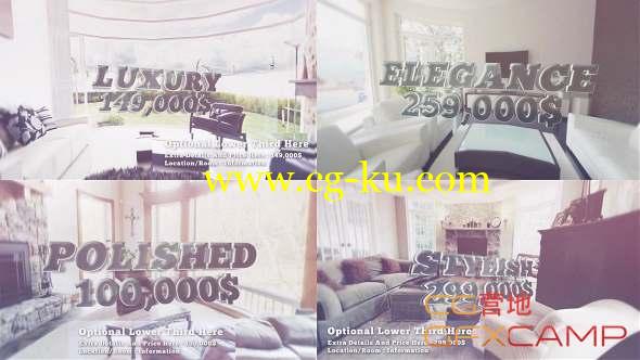 AE模板-室内装修宣传包装片头 Luxury Slideshow Real Estate & Hotel Resort Promo的图片1