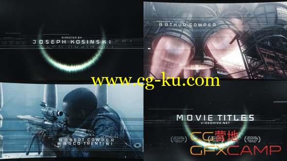 AE模板-电影视频文字标题片头 Movie Titles的图片1