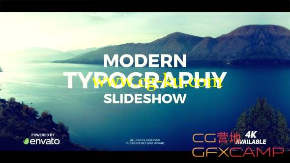 AE模板-现代图片快闪片头 Modern Typography Slideshow的图片1