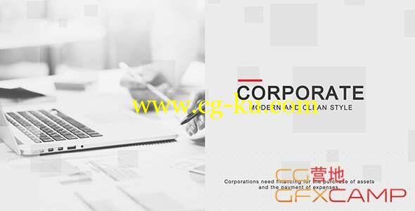 AE模板-简洁科技感商务企业宣传片头 The Corporate的图片1