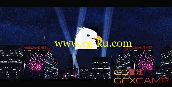 AE模板-三维城市探照灯Logo动画 City Reveal的图片1