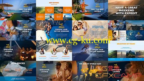 AE模板-旅行社视频宣传包装片头 Travel Agency Promo - World Expedition Presentation的图片1