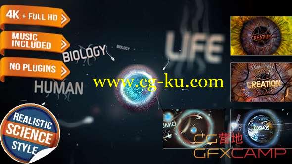 AE模板-自然生物科学片头动画 Science Physics Biology Opener Title的图片1