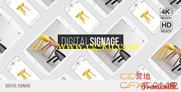 AE模板-手机平板排列运动展示动画 Digital Signage的图片1