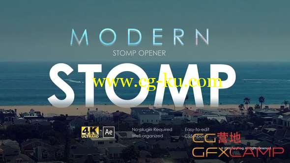 AE模板-时尚图片快闪片头 Modern Stomp Opener的图片1