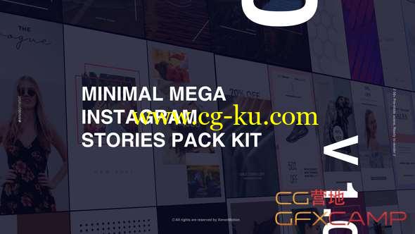 AE模板-INS网络时尚视频宣传包装 Minimal Mega Instagram Stories Pack Kit的图片1