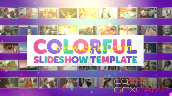 AE模板-照片相册幻灯片开场 Colorful Slideshow的图片1