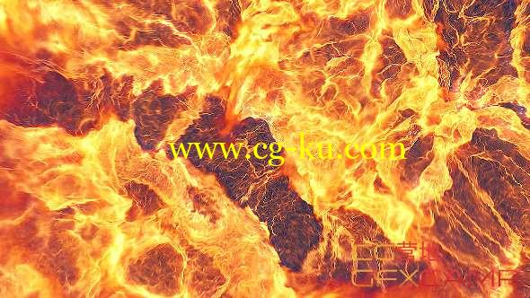 AE模板-火焰环绕碰撞爆炸Logo动画 Fire Explosion Logo Reveal II的图片1