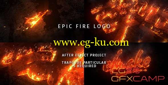 AE模板-火焰描边燃烧Logo动画 Epic Fire Logo的图片1