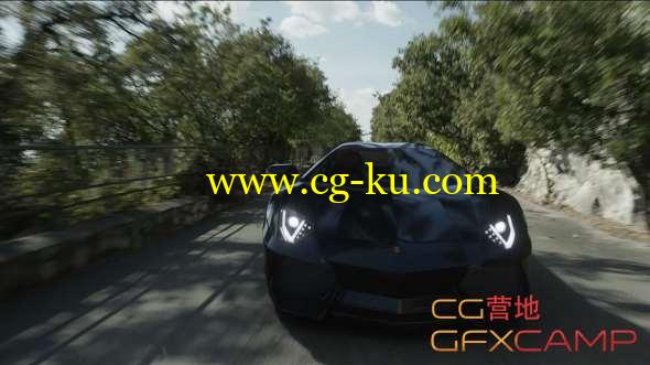 Nuke兰博基尼汽车视频合成特效教程 FXPHD - VFX204 Lamborghini Project Compositing & Integration的图片1