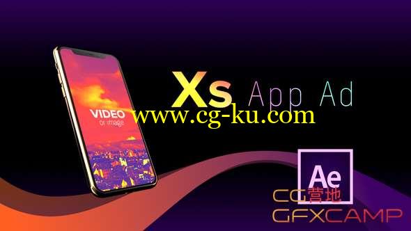 AE模板-iPhone XS手机APP展示广告介绍片头 Phone Xs App Ad的图片1