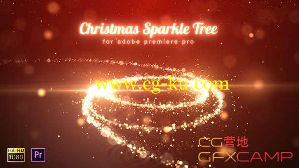 PR模板-光线圣诞树片头 Christmas Sparkle Tree - Premiere Pro的图片1