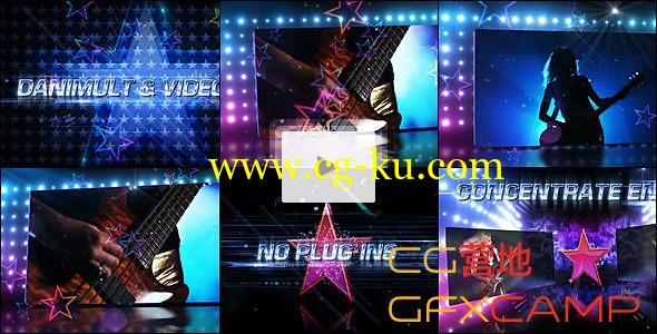 AE模板－闪光灯五角星摇滚时尚 VideoHive Star Dances Promo的图片1