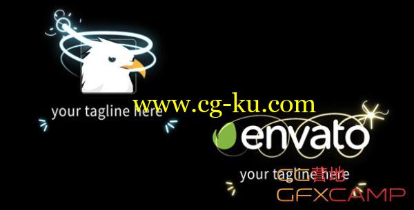 AE模板-二维Motion光线 Videohive – Glowing Line Logo Reveal的图片1
