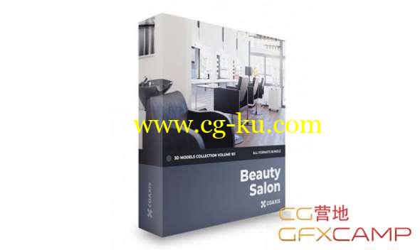 沙龙理发店椅子3D模型 CGAxis - Beauty Salon 3D Models Collection Volume 101 (C4D/MAX/OBJ/FBX等格式)的图片1