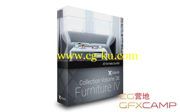 室内家具3D模型 CGAxis - Models Volume 38 Furniture IV (C4D/MAX/OBJ/FBX等格式)的图片1