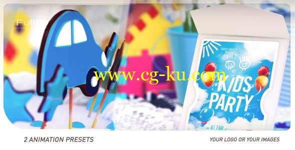 AE模板-三维场景儿童Logo动画 Kids Logo Opener的图片1