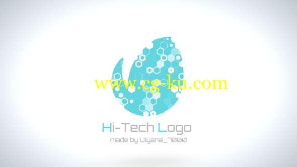 AE模板-蜂巢科技感Logo动画 Hi -Tech Clean Logo的图片1