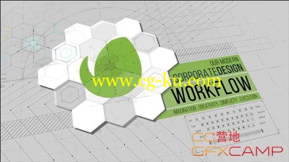 AE模板-科技感商务图片展示片头 Corporate Workflow的图片1