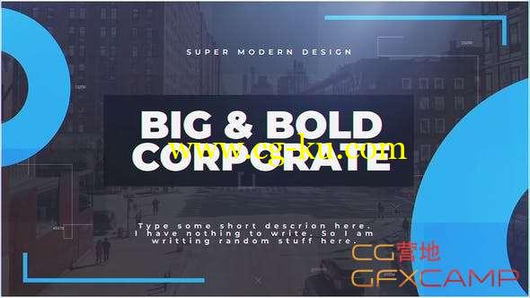 AE模板-大字标题时尚商务图片开场 Big & Bold Corporate的图片1