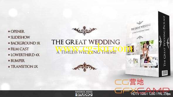 AE模板-婚礼照片相册包装展示 The Great Wedding Pack的图片1