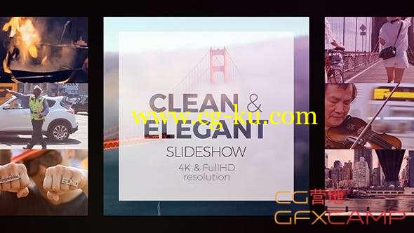 AE模板-简洁幻灯片视频开场 Clean Elegant Slideshow的图片1