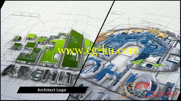 AE模板-三维建筑搭建Logo动画 Architect and Architecture Company Logo的图片1